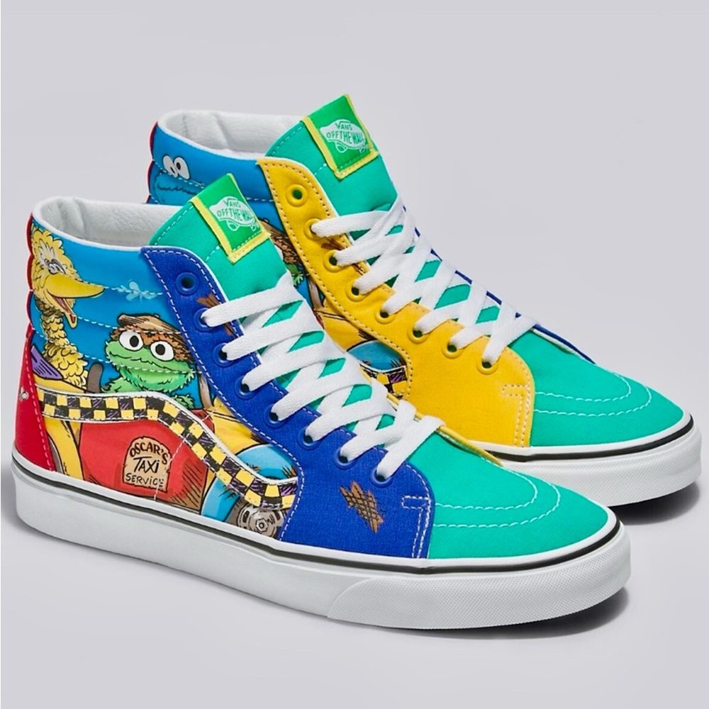 Sesame Street x Vans High-Top Sneakers Limited Edition Lace Up Skate Shoe